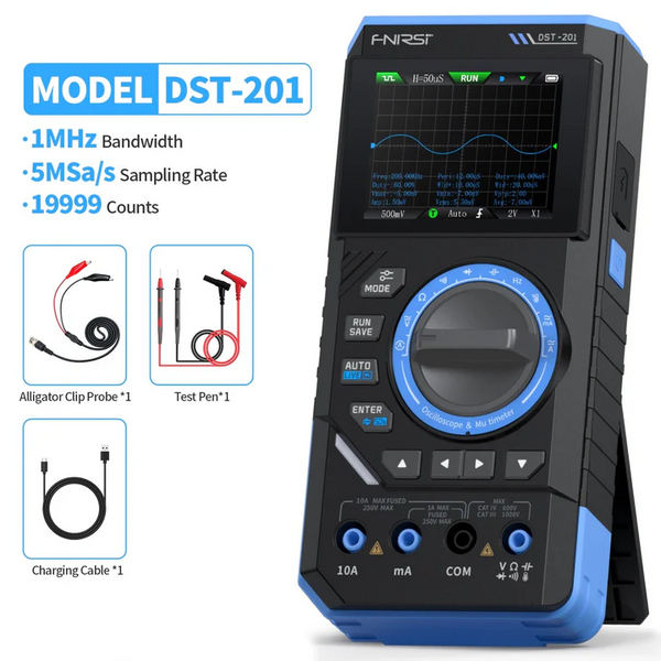 FNIRSI DST-201 (1 МГц) Компактный и точный цифровой осциллограф 10013 фото