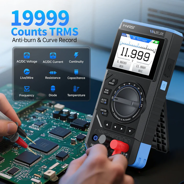 FNIRSI DST-201 (1 МГц) Компактный и точный цифровой осциллограф 10013 фото