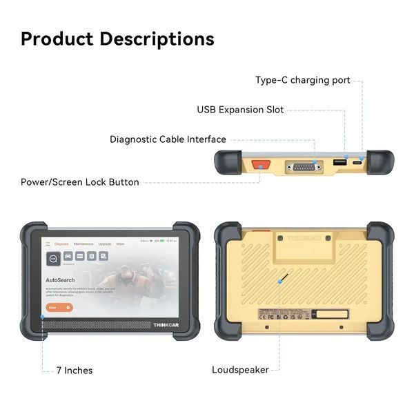 Автосканер Thinkcar THINKSCAN 672 з Active Test та CAN FD thinkscan-672 фото