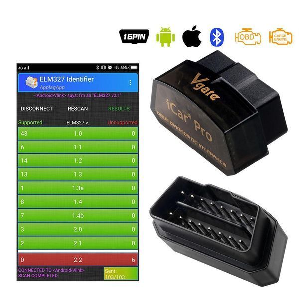 Диагностический сканер-адаптер VGATE ICAR PRO BT 4.0 SC03-Y10 фото